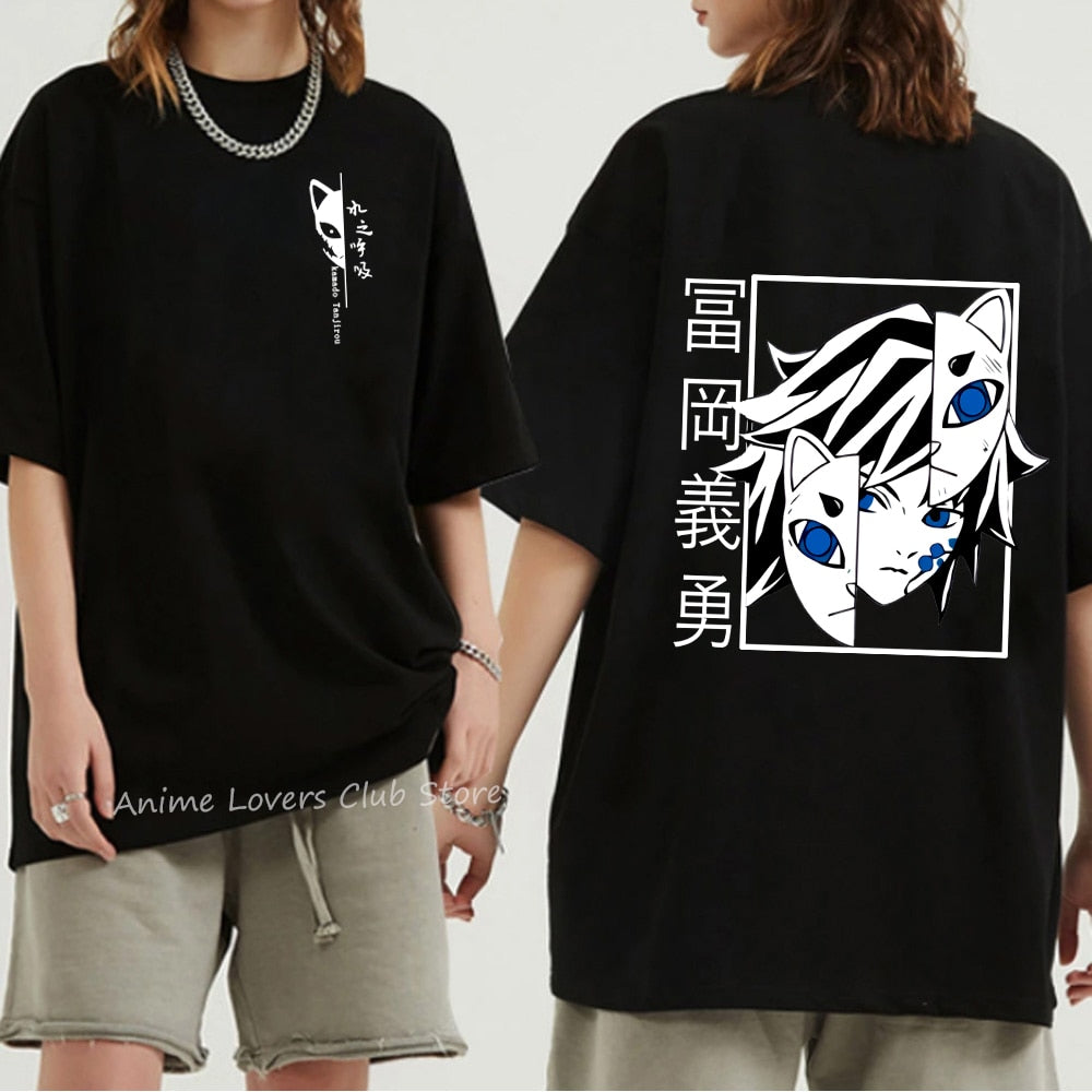 Unisex Demon Slayer T Shirt 100% Cotton T-Shirts Anime Print T-Shirt Rengoku Kyoujurou Nezuko Ninja Short Top Y2k Harajuku Tops