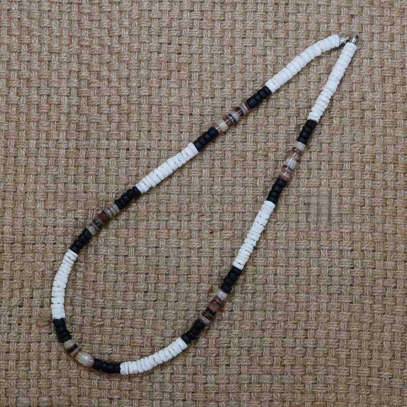 Summer Beach Bohemia Surfer Necklace For Men Simple Geometric Tribal Ethnic Coconut Shell Beaded Necklace Men Jewelry