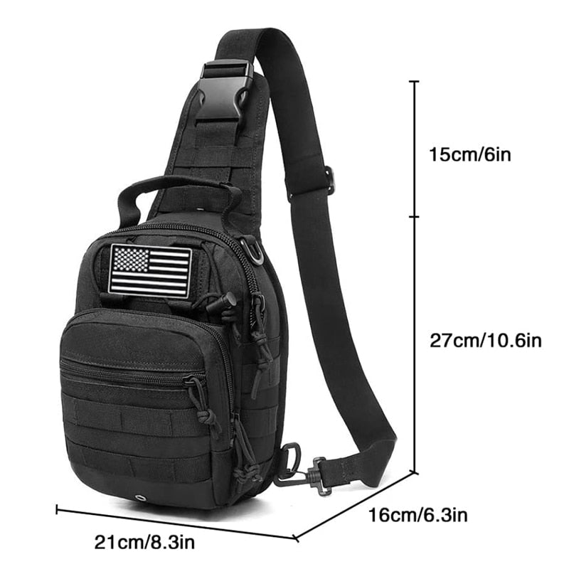 YUNFANG Tactical Sling Multifunction Bag Military Chest Oblique Span One Shoulder Bag Suitable for Biking Hiking Camping