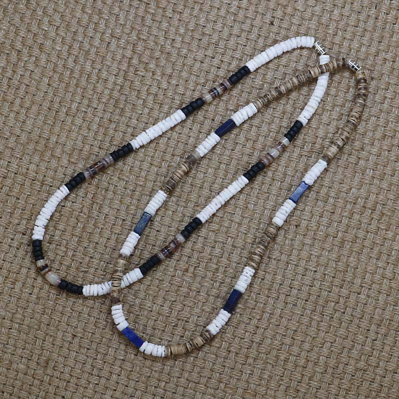 Summer Beach Bohemia Surfer Necklace For Men Simple Geometric Tribal Ethnic Coconut Shell Beaded Necklace Men Jewelry