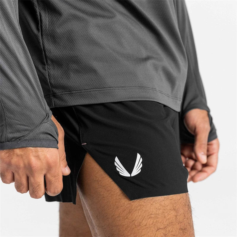 Men's Shorts New Summer Sports Fitness Quick-drying Breathable Stretch Shorts Gym Running Training Bodybuilding Beach Pants