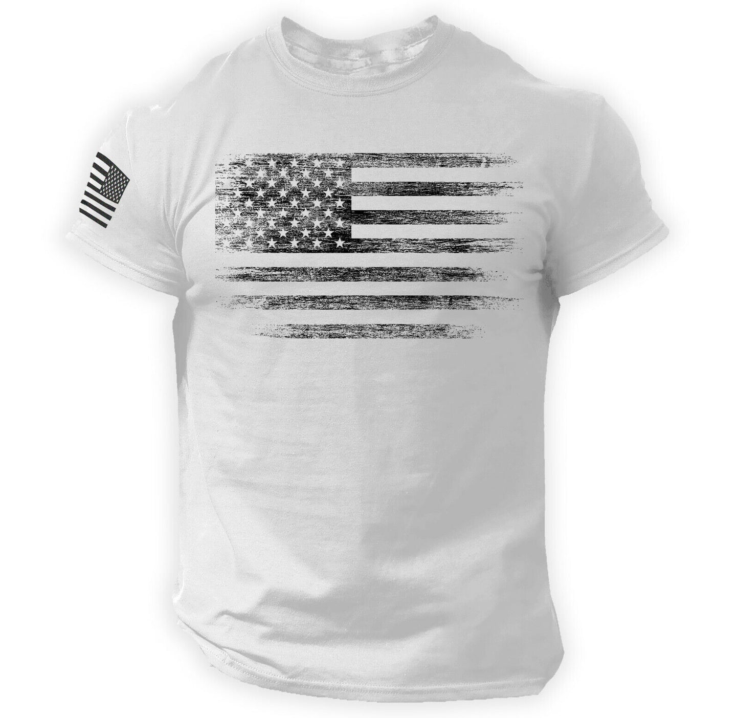 Gym Men&#39;s T-shirt 3d Print USA Flag T Shirt Oversized Casual Short-sleeved Summer Sportswear Men Clothing Tees Tops