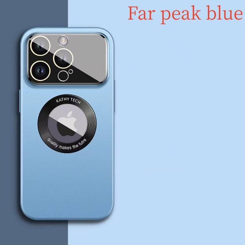 Suitable For Apple 14 Plus 13 Promax.12 Pro.11 Goggle Large Window Leakage Label Magnetic Absorption Matte Hard Phone Case