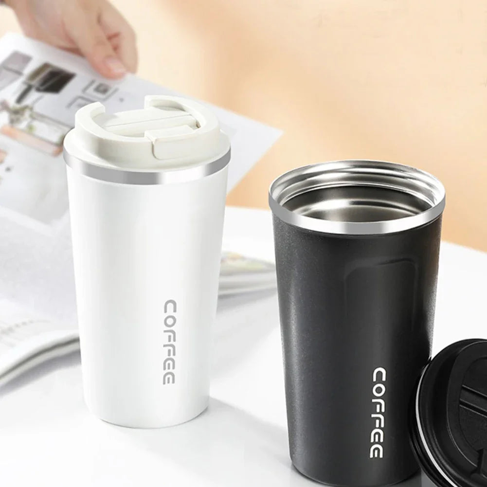 350ml/500ml Stainless Steel Coffee Cup Travel Thermal Mug Leak-Proof Thermos Bottle Tea Coffee Mug Vacuum Flask Insulated Cups