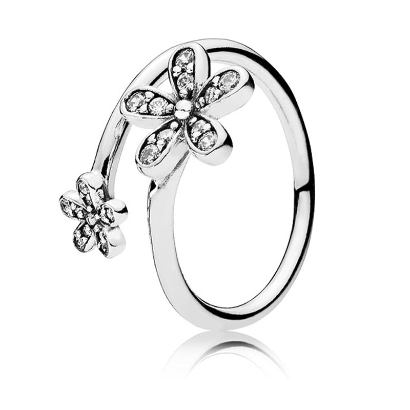 Wholesale 925 Silver Europe Signature Love Knot Radiant Teardrop Timeless Elegance Allure Heart clover Ring for Women Jewelry