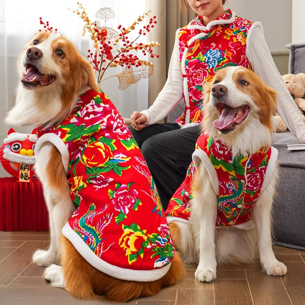 Pet Vest Pet Spring Summer Northeast Big Flower Tank Top Teddy Cat Alaska Golden Retrieve Samoyed Dog Clothes Coats Jackets