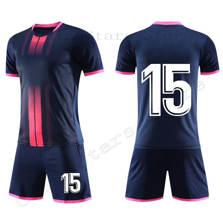 Men Boys Soccer uniforms, Youth Futbol Kits , Male Shirt Football , Kids Soccer Tee Shirt Shorts Suit Free Custom Name Number