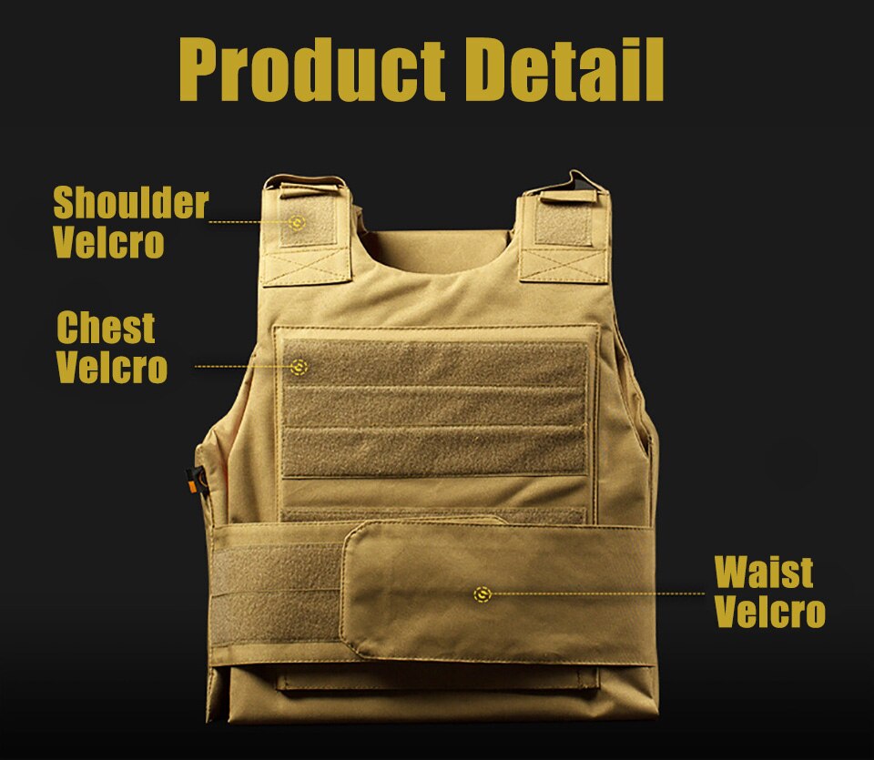 Security Guard Anti-Stab Tactical Vest with two Foam Plate Military Miniature Hunting Vests  adjustable shoulder straps