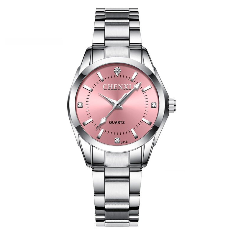 CHENXI Lady Rhinestone Fashion Watch - Women's Quartz Wristwatch, a Stylish and Elegant Timepiece for Female Dressing.