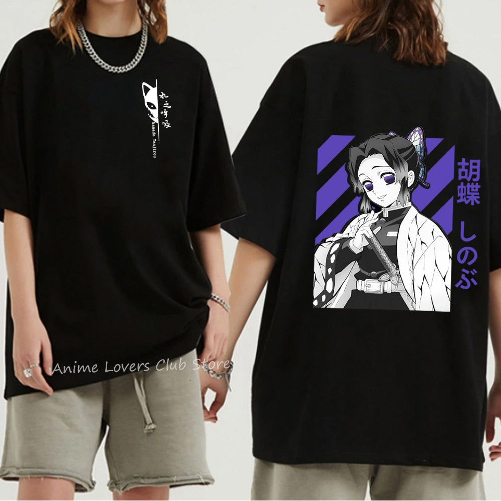 Unisex Demon Slayer T Shirt 100% Cotton T-Shirts Anime Print T-Shirt Rengoku Kyoujurou Nezuko Ninja Short Top Y2k Harajuku Tops