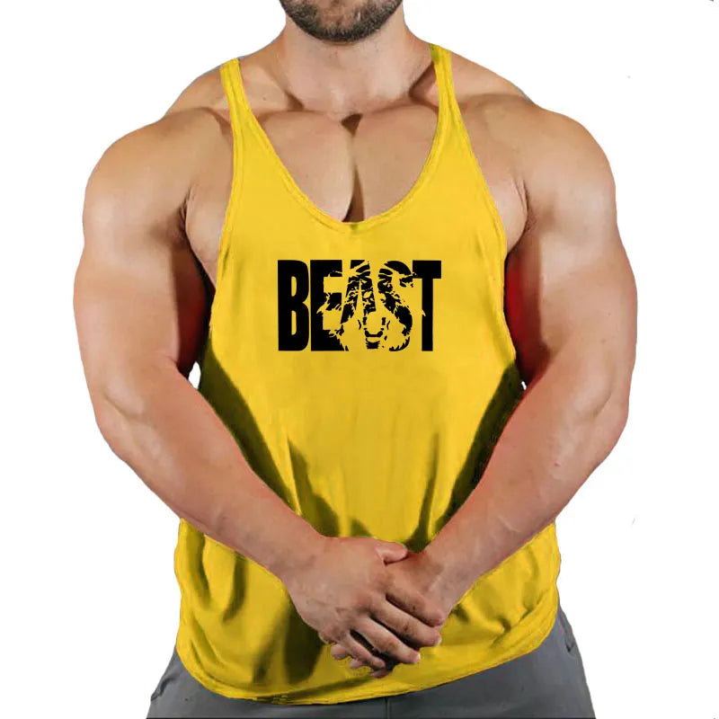 Cotton Gyms Tank Tops Men Sleeveless Tank Tops For Boys Bodybuilding Clothing Undershirt Fitness Stringer Vest