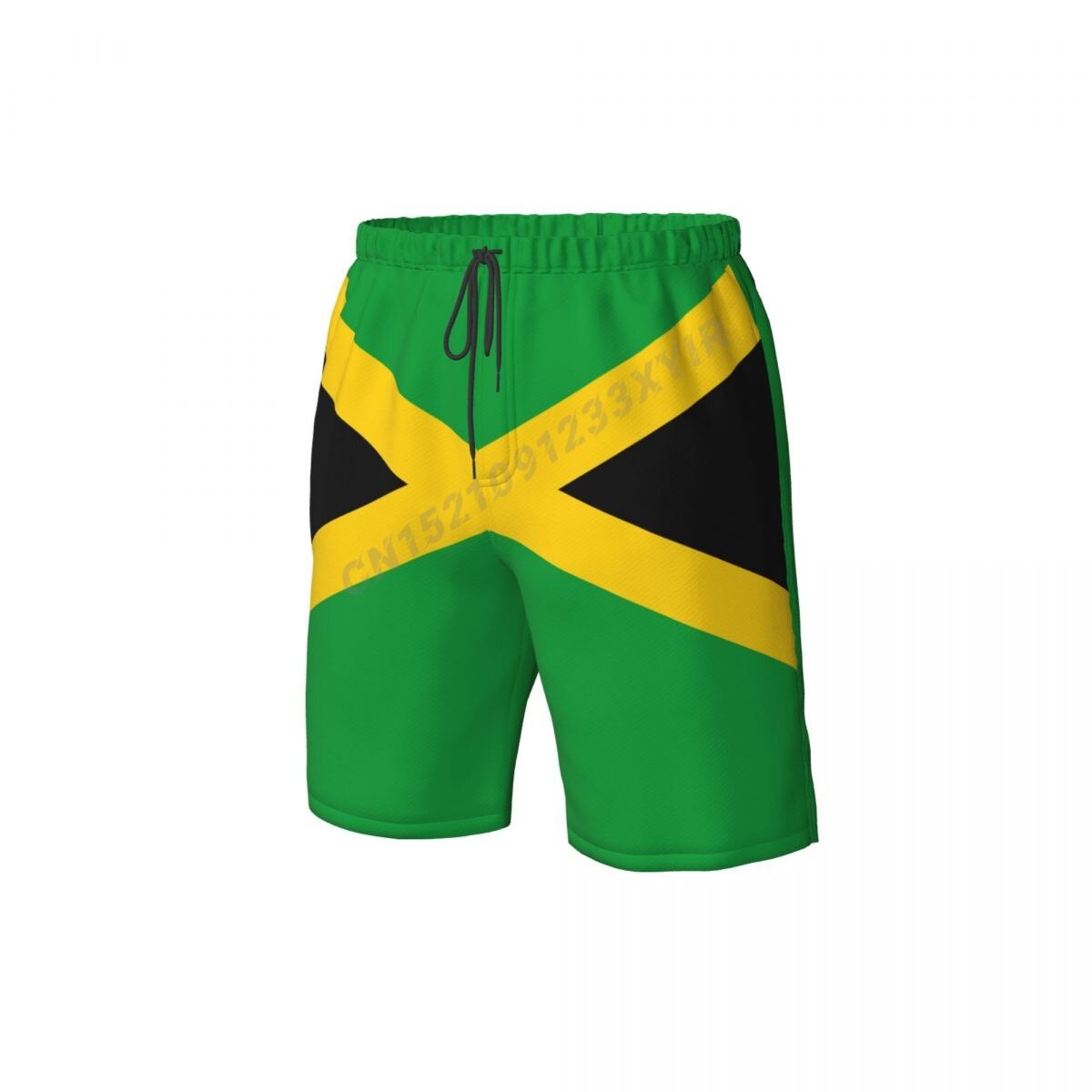 Summer Men&#39;s Jamaica Flag Beach Pants Shorts Surfing M-2XL Polyester Swimwear Running