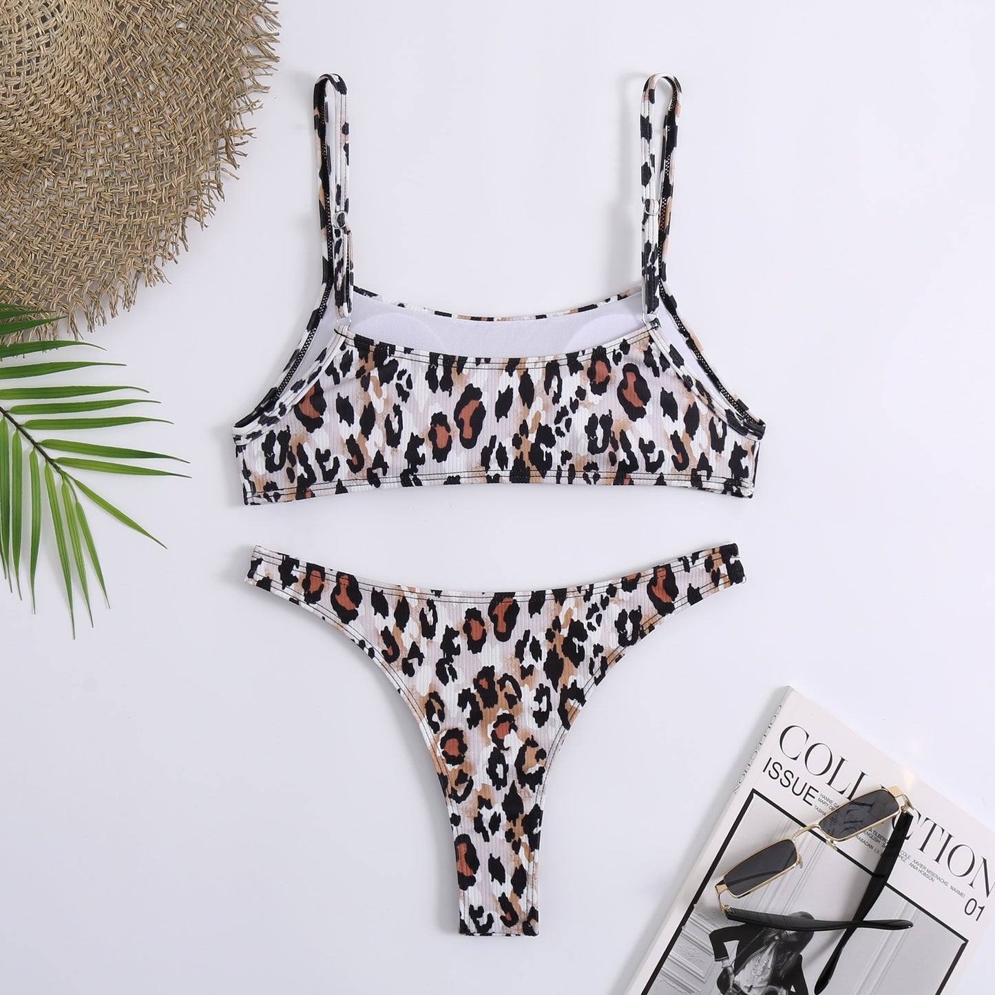 Leopard Bikini Set Women Swimsuit Two Piece Swimwear Halter Bikinis Summer Beach Bathing Suit