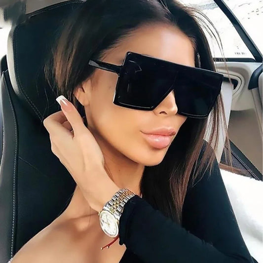 Sunglasses Square Women Sun Glasses Female Eyewear Eyeglasses Plastic Frame Clear Lens UV400 Shade Fashion Driving New