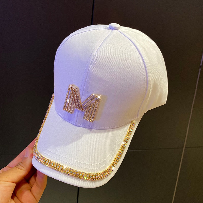 Fashion Brand Diamond D Letter Baseball Cap For Women Men Summer Outdoor Sun Protection Hat  Autumn Casual Ladies Caps