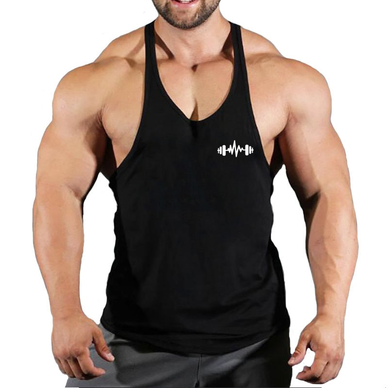 New Arrivals Bodybuilding stringer tank top man Cotton Gym sleeveless shirt men Fitness Vest Singlet sportswear workout tanktop