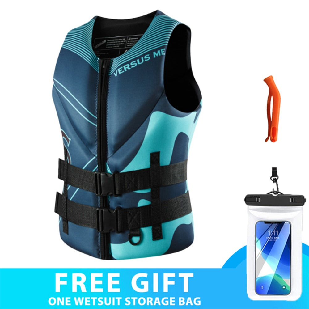 Life Jacket For Adult Big Buoyancy Neoprene Life Vest Surf Raft Kayak Fishing Jet Ski Water Sport Swimming Rescue Life Jackets