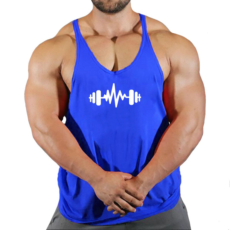 New Arrivals Bodybuilding stringer tank top man Cotton Gym sleeveless shirt men Fitness Vest Singlet sportswear workout tanktop