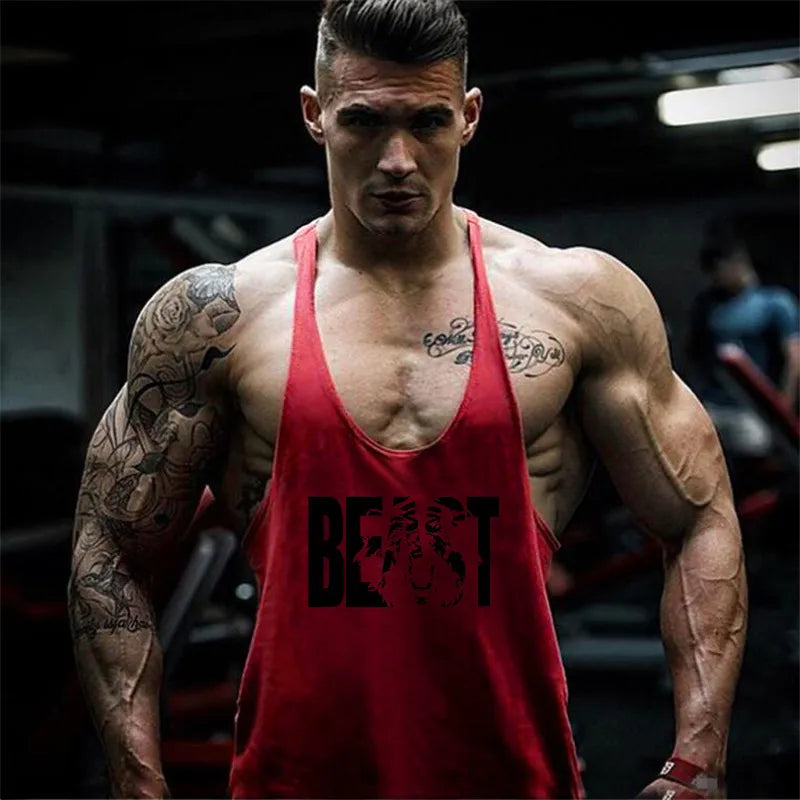 Cotton Gyms Tank Tops Men Sleeveless Tank Tops For Boys Bodybuilding Clothing Undershirt Fitness Stringer Vest