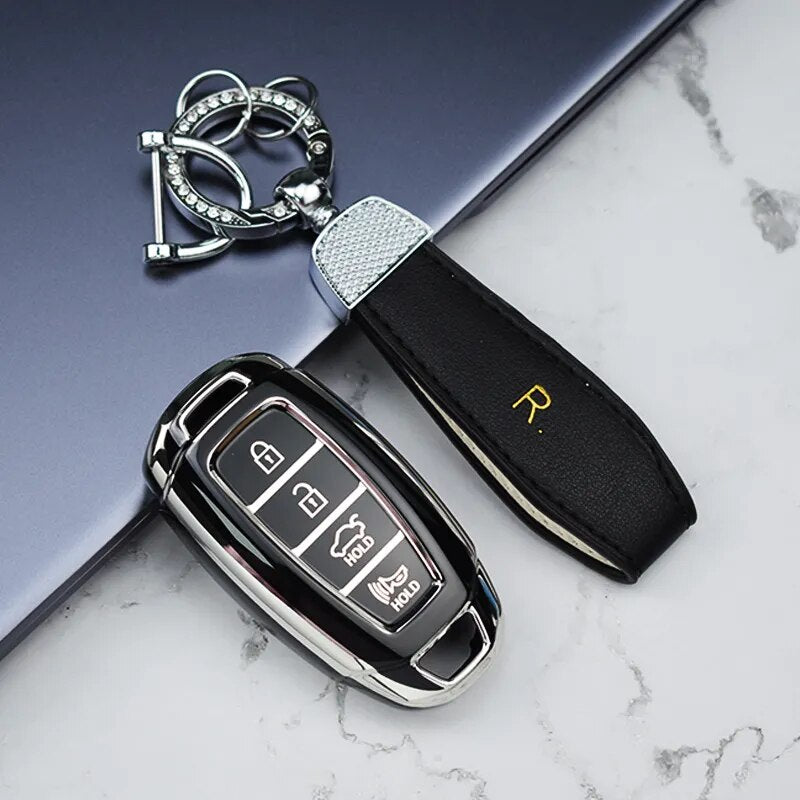 New TPU Car Key Case Cover Shell Fob For Hyundai i30 ix25 Elantra KONA Solaris Azera Grandeur Ig TM Accent Santa Fe Palisade