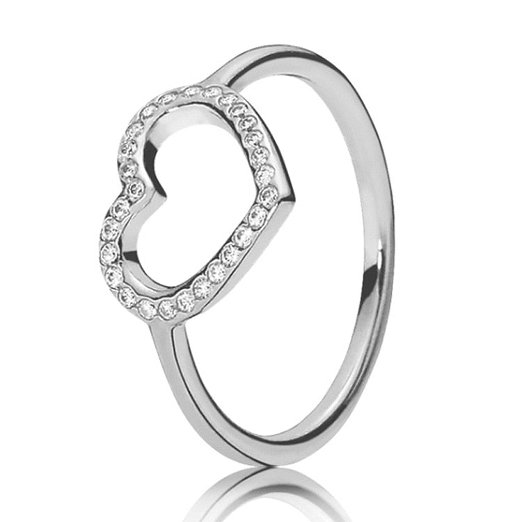 Wholesale 925 Silver Europe Signature Love Knot Radiant Teardrop Timeless Elegance Allure Heart clover Ring for Women Jewelry