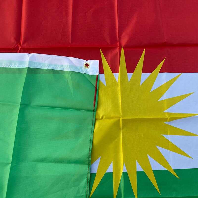 Kurdish flag 90*150cm Kurdistan Flag Kurdish Polyester Hanging Flag and Bannes 2 Sides Printed Home flag