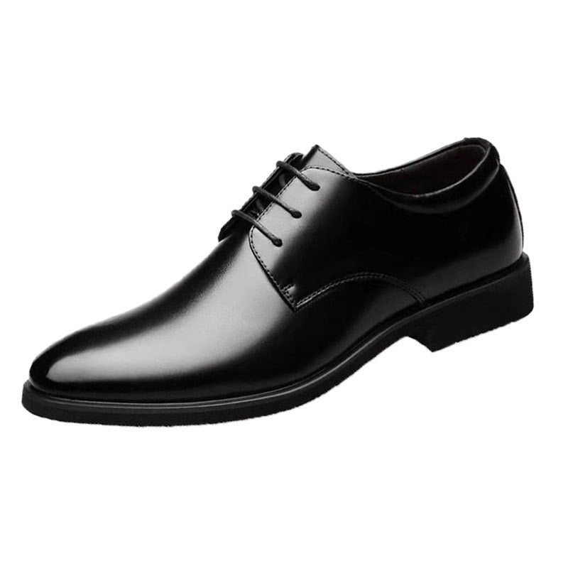 Breathable Leather Shoes Black Soft Leather Soft Bottom Spring And Autumn Best Man Men&#39;s Business Formal Wear Casual Shoe