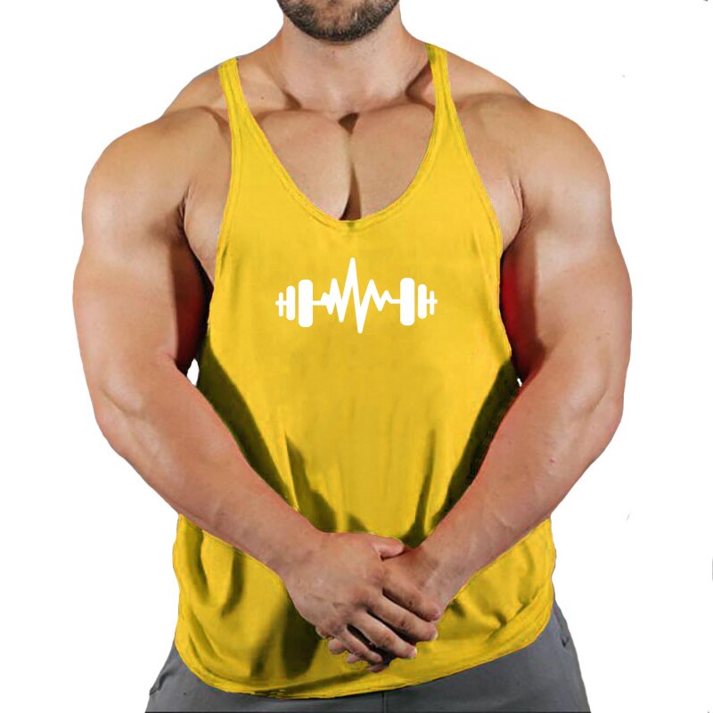 New Arrivals Bodybuilding stringer tank top man Cotton Gym sleeveless shirt men Fitness Vest Singlet sportswear workout tanktop