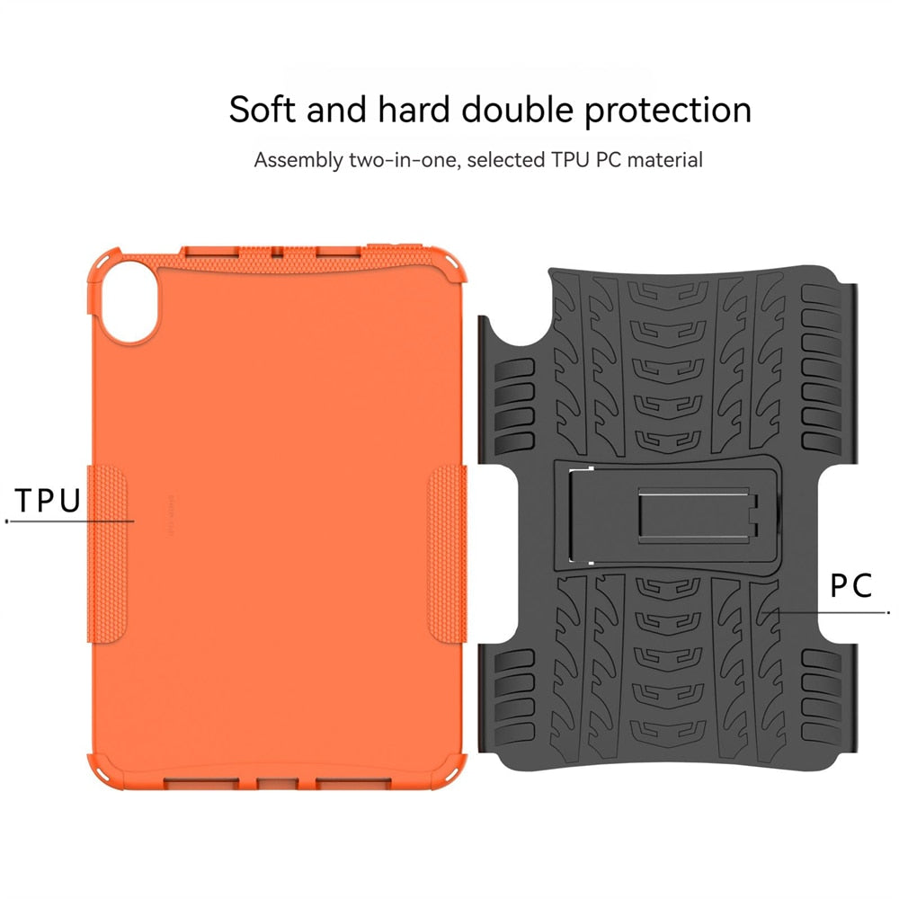 Case For Ipad Pro 11 Inch Hard Pc Tpu Shockproof Dual Shell For Ipad Mini 6 5 4 3 2 1 With Stand For Ipad 10th 9th 8th 7th 10.2