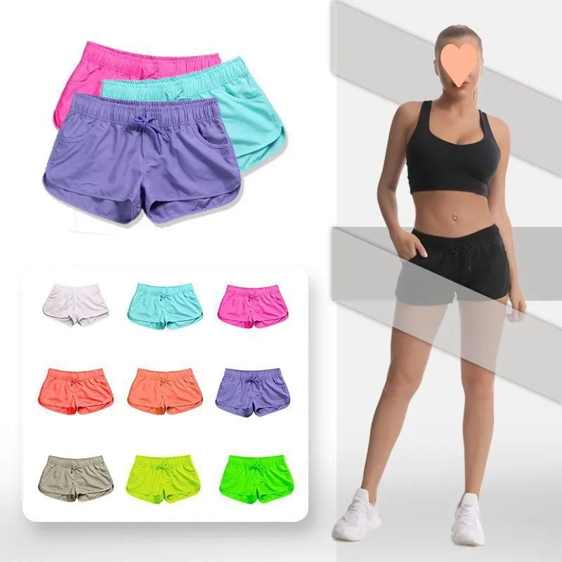 Summer Women Marathon Running Shorts Training Fitness Run YOGA Sports Shorts For Women Gym Shorts  Size