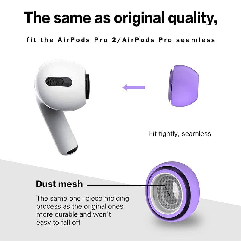 For Apple Airpods Pro 2 Replacement Ear Tips Case Silicone Ear Buds Tips Covers Anti Slip Ear plugs pads Earphone Accessories