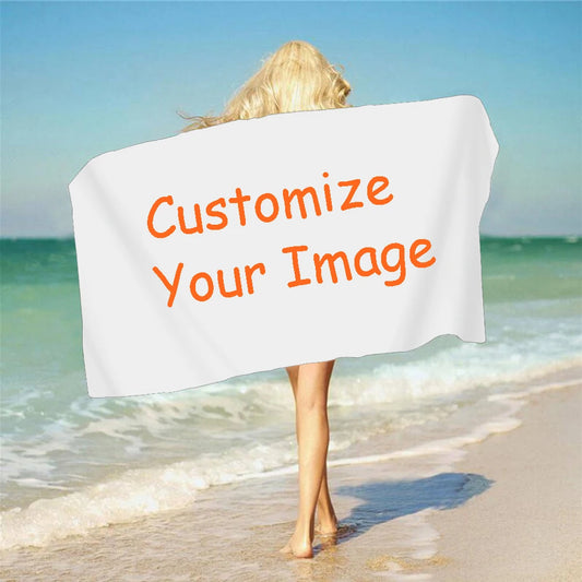 Custom 3D Bath Beach Towel Polyester Square Funny Picture Customization Microfiber Outdoor Living Room Home Decor Swimming Gifts