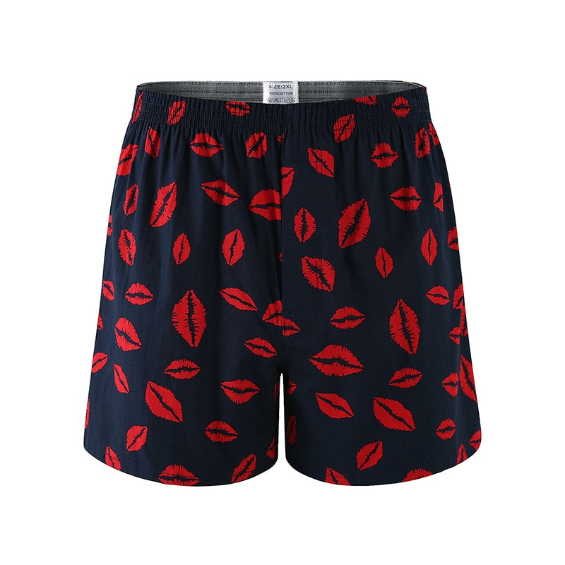 Men&#39;s Boxer Shorts Printed Cotton Underwear Home Shorts Male Fashionable and Comfortable Boxer Shorts Hombre Sleep Wear Panties