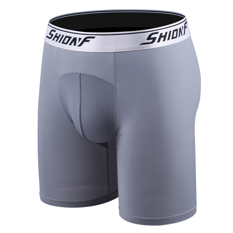 Summer Plus Size XL-9XL Thin Men&#39;s Boxers Breathable Cold Long Boxer for Men Soft U-convex Mens Underwear Men Boxershorts