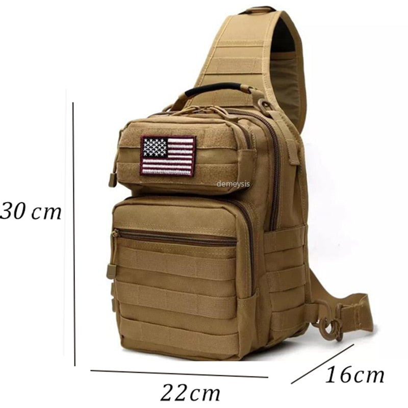 Military Tactical Chest Bag Single Shoulder Messenger Bags Outdoor Camouflage Travel Backpack Men Women