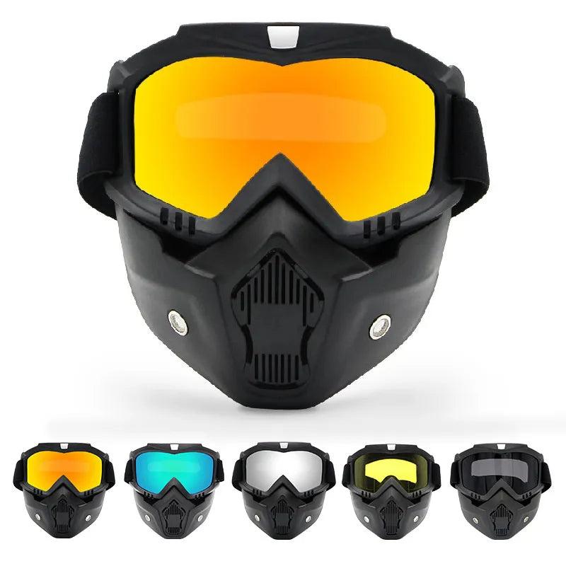 Dustproof Motocross Glasses Adjustable Motorcycle Goggles Breathable Full Face Protective Motorbike Dirt Bike Off-road Mask