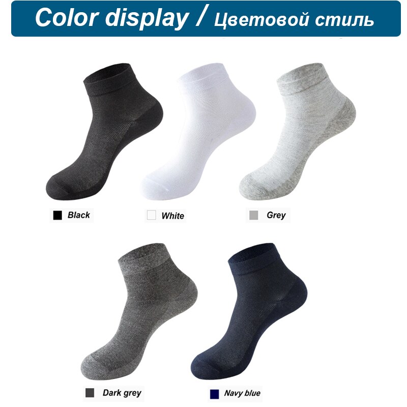 10Pairs Men Mesh Socks Organic Cotton Breathable Black White Business Sock Casual Athletic Spring Summer for Male Size EUR38-45