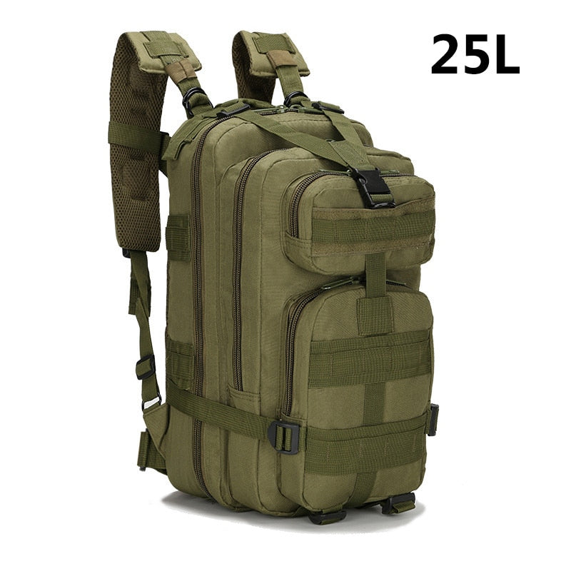 60L/25L Tactical Backpack for Men - Waterproof Black Military Backpacks, Ideal for Travel, Hiking, Camping, Trekking, and Outdoor Exploration, Equipped with Men's Notebook Compartment.