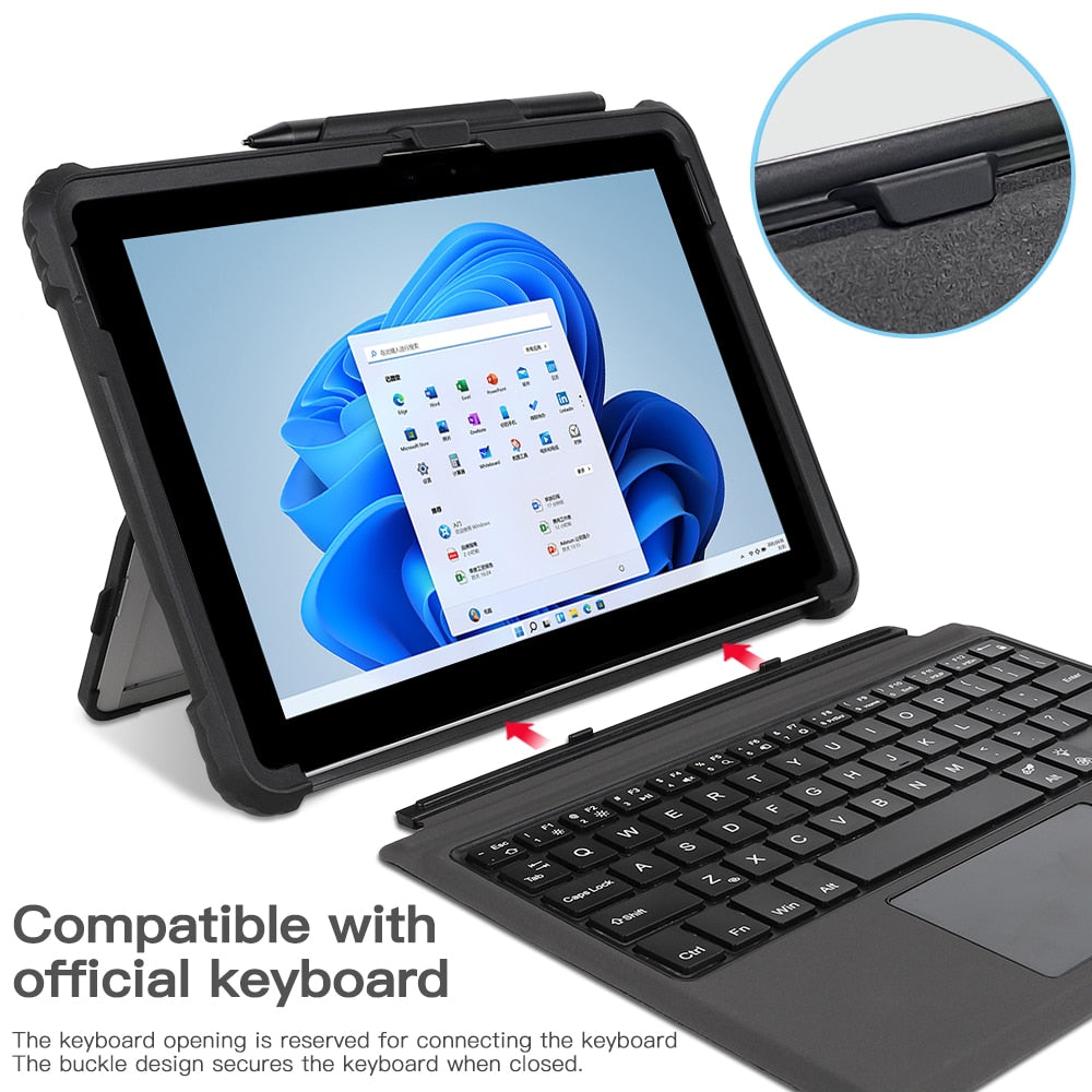 Case for Microsoft Surface Pro 7 6 5 4 Pro LTE Surface GO 1 2 3 All-in-One Protective Rugged Cover Case with Magnetic Pen Holder