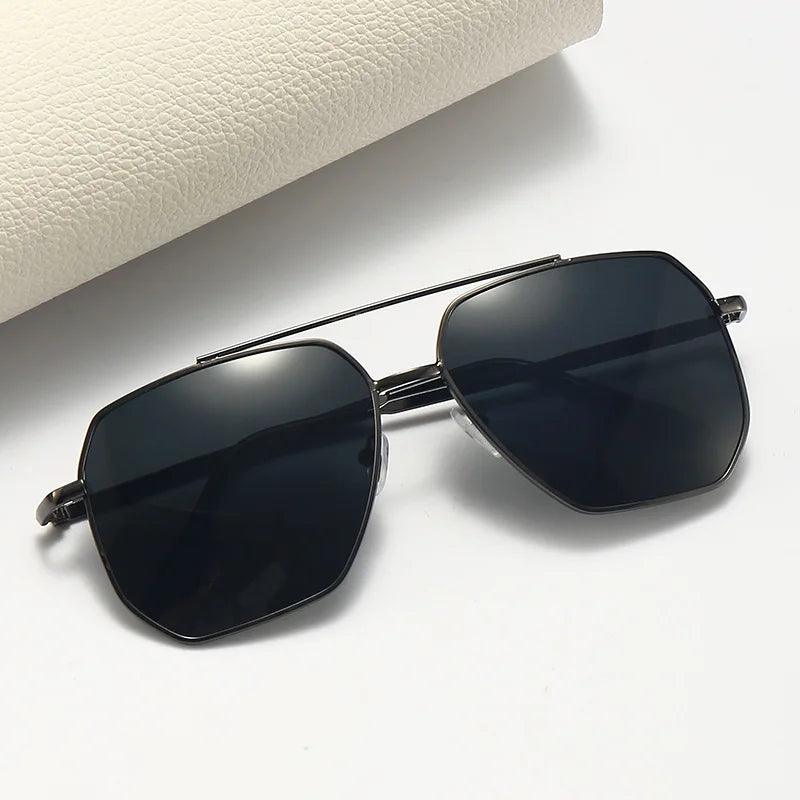 New Fashion Men Sunglasses Pilot Classic Driving Sun Glasses Metal Frame Mirror Leisure Fishing Business Men/women Eyeglassuv400