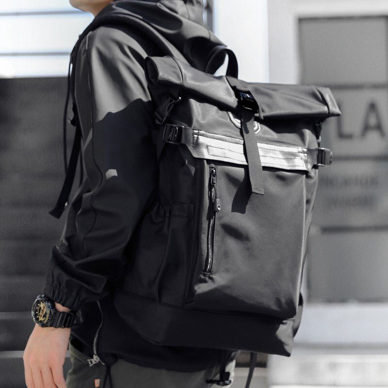 Oxford Tear-resistant Men&#39;s Backpack Hiking Sport Rucksack School Bags Rolling Top Quality Causal Hasp Tactics Backpack For Male