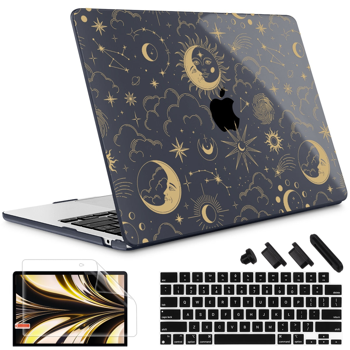 The Crown Cat Hard print case for MacBook Air Pro 13 14 16 M2 2022 2023 A2681 A2779 A2780 Retina 13.3 A1502 A2337 M1 2020 A2289