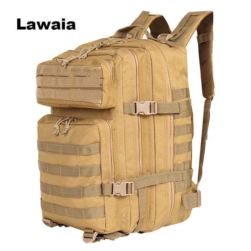 Lawaia Tactical Backpacks 50L Large Capacity Military Backpack Military Rucksack Waterproof Outdoor Hiking Camping Hunting Bag