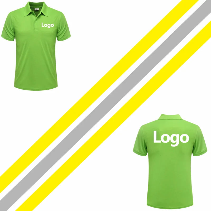 Causal Polo Shirt Custom Logo Printed Text Picture Brand Embroidery Personal Design Breathable Men And WomenTops