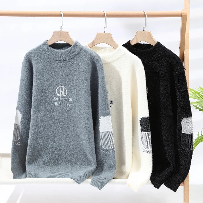 Men's High-Quality Fashion Trend Sweater New Men's Casual Comfortable Loose Windproof Warm Sweater M-3XL