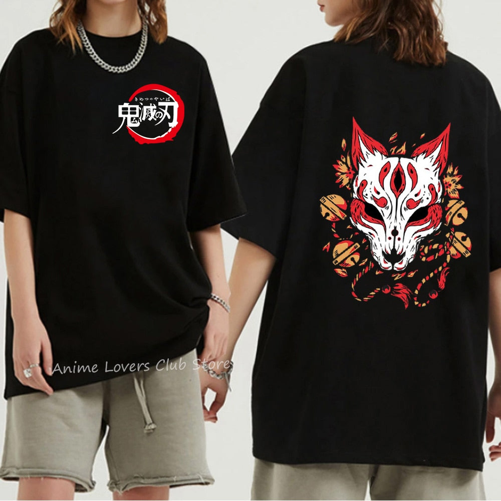 Unisex Demon Slayer T Shirt 100% Cotton T-Shirts Anime Print T-Shirt Rengoku Kyoujurou Nezuko Ninja Short Top Y2k Harajuku Tops