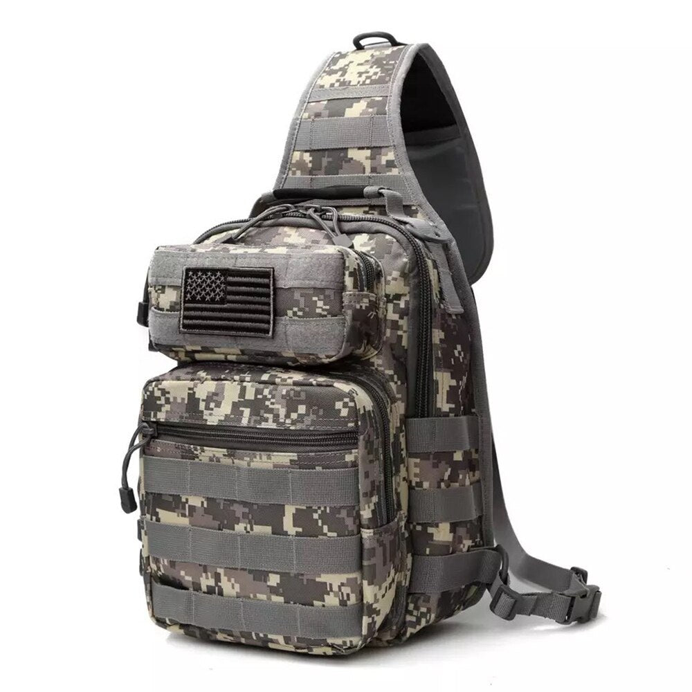 Military Tactical Chest Bag Single Shoulder Messenger Bags Outdoor Camouflage Travel Backpack Men Women