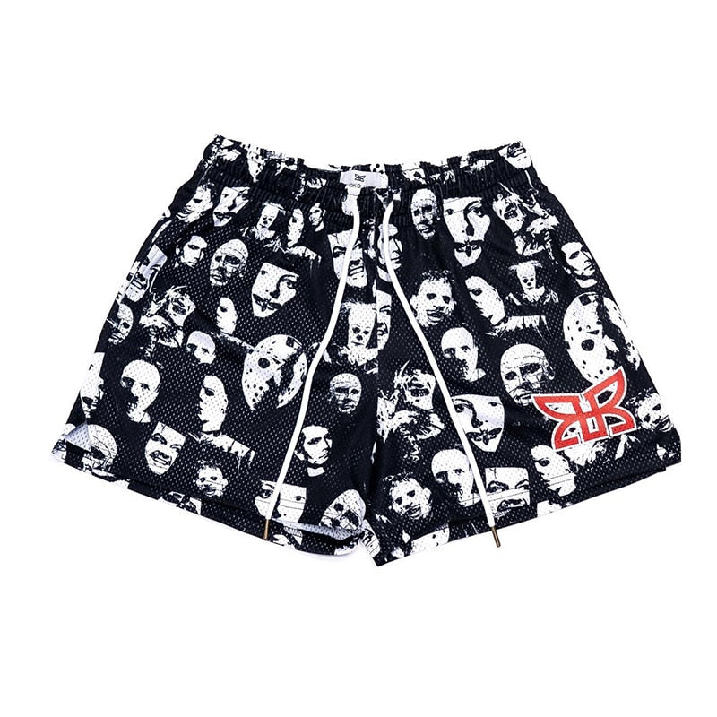 RYOKO RAIN New summer men&#39;s shorts men and women&#39;s fashion beach seaside casual shorts mesh sports quick-drying quarter pants