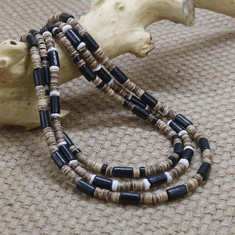 Summer Beach Bohemia Surfer Necklace For Men Simple Geometric Tribal Ethnic Coconut Shell Beaded Necklace Men Jewelry