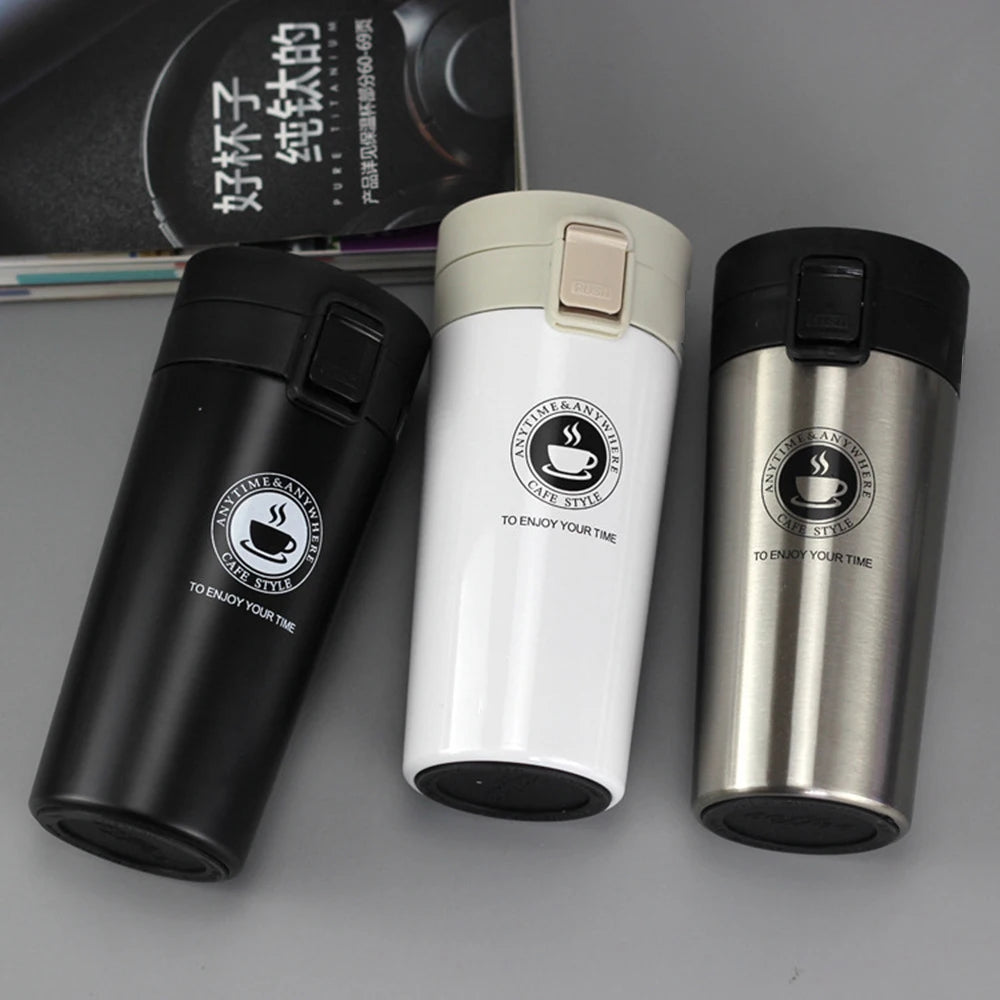 380ml Thermos Coffee Mug 304 Stainless Steel Thermos Bottle Vacuum Flask Insulated Cup Thermal Water Bottle For Outdoor Travel